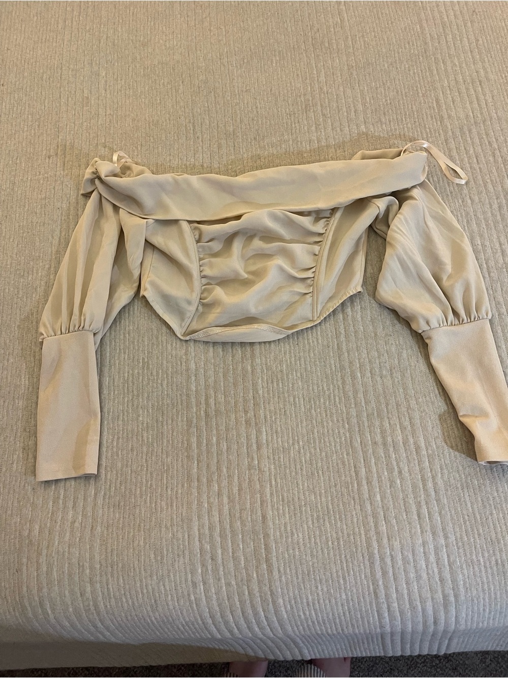 Windsor beige corset off the shoulder crop top size small